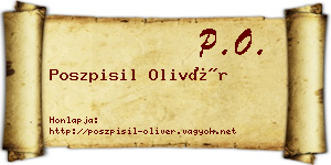 Poszpisil Olivér névjegykártya